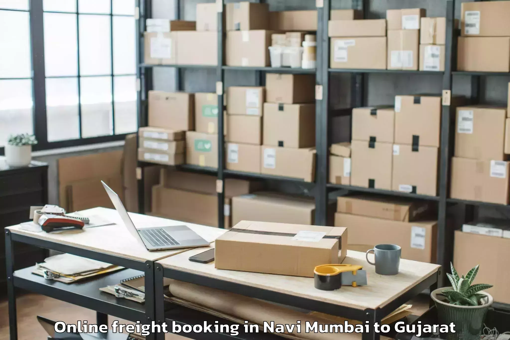 Top Navi Mumbai to Iit Gandhi Nagar Online Freight Booking Available